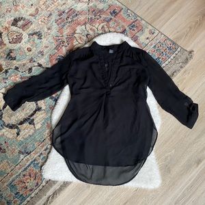 Sheer black blouse